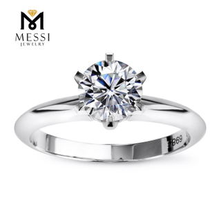 Wedding 1.2/1.5 ct moissanite rings 18k gold ring for women