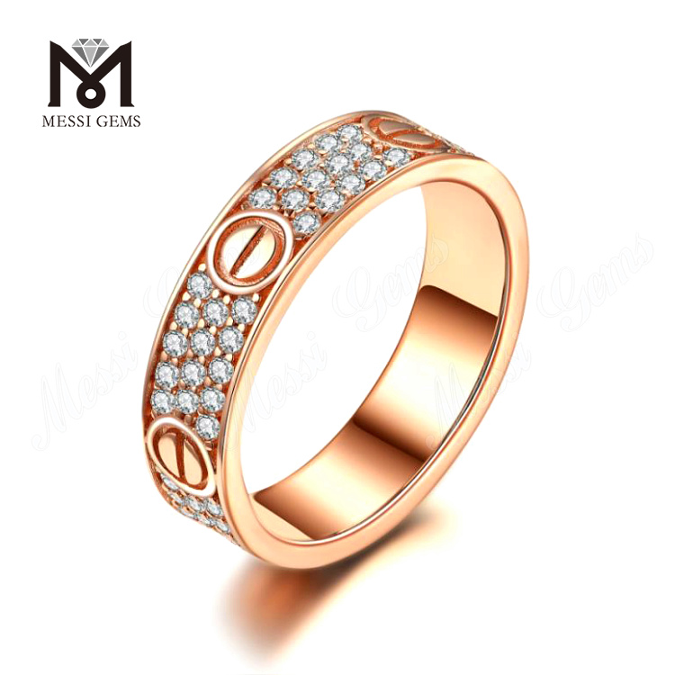 Moissanite White Gold Jewelry 0.272ct rose gold ring for men