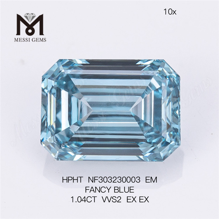 1.04CT FANCY BLUE VVS2 EX EX EM wholesale lab created diamonds HPHT NF303230003