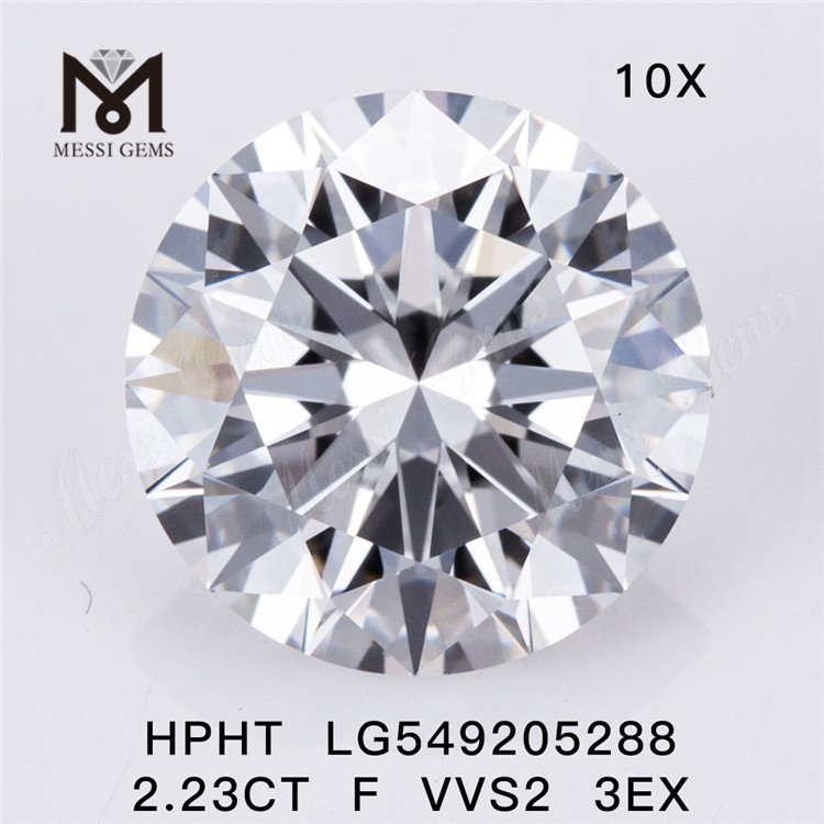2.23CT F VVS2 3EX lab grown diamond diamonds Round Cut HPHT diamonds