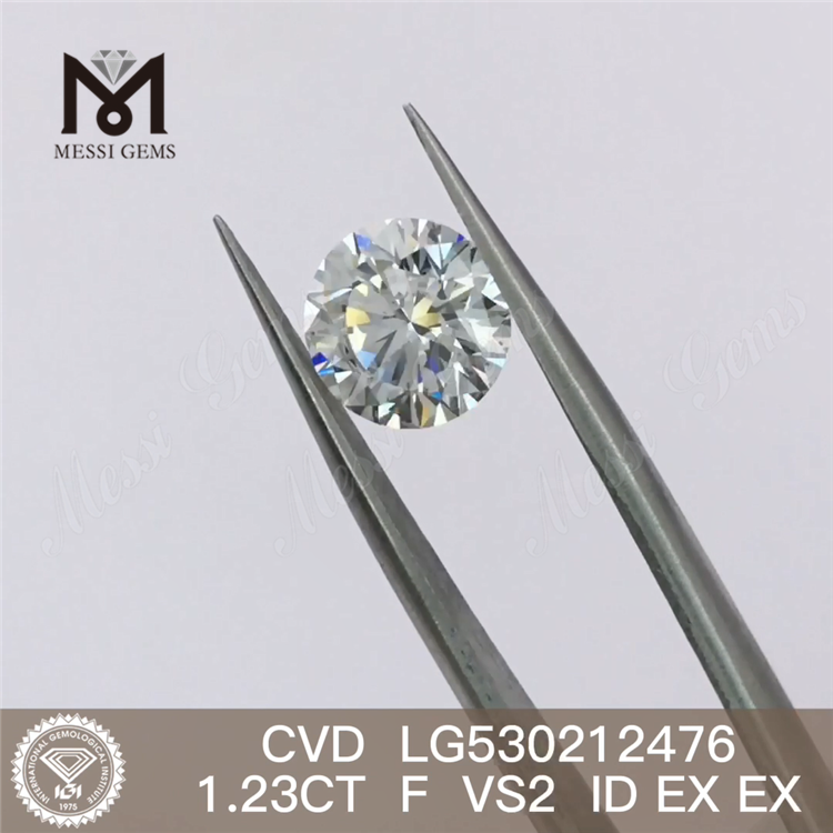 1.23ct F cvd lab diamond VS2 round white loose lab diamond wholesale price