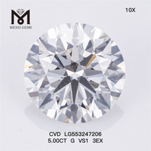 5.00CT G VS1 3EX lab grown diamond cvd 5ct lab grown diamond supplier wholesale
