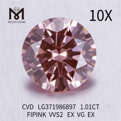 1.01CT FIPINK VVS2 wholesale lab created diamonds CVD LG371986897