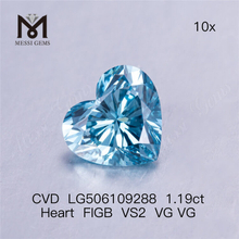 1.19ct loose lab diamonds Blue Heart Cut diamond VS2
