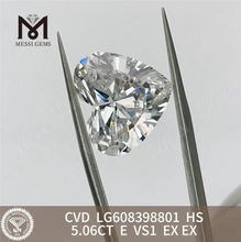5.06CT E VS1 HS 最高の作成ダイヤモンド iGI 認定持続可能な高級丨Messigems CVD LG608398801 