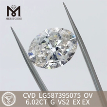 6.02CT G VS2 OV CVD l&oslash;s laboratoriediamant LG587395075 
