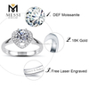 1 carat heart white gold fashion moissanite gold ring for women