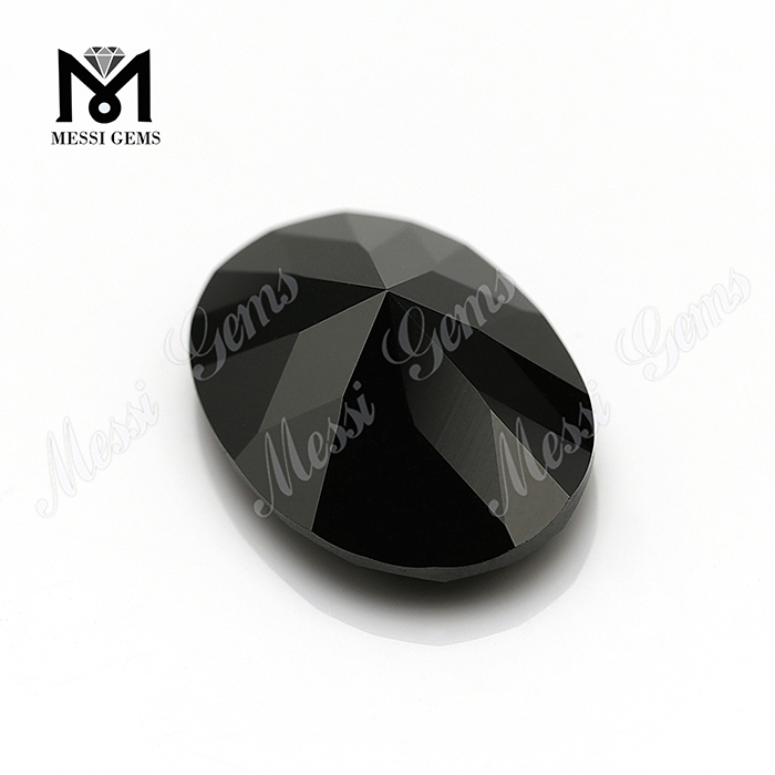 7*9 oval shape high quality loose gemstone black cubic zirconia 