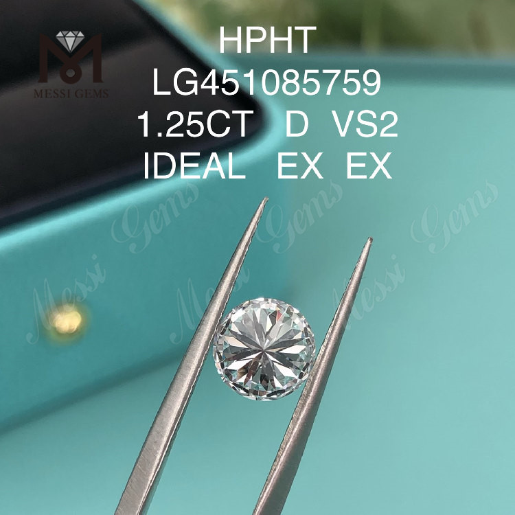 HPHT lab diamonds 1.25ct D VS2 RD BRILLIANT