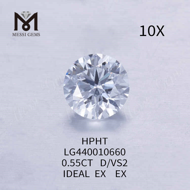 0.55CT D/VS2 round cultivated diamonds IDEAL