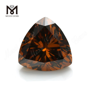 Factory price synthetic cubic zirconia gemstone trillion cut 10x10mm offee cz 