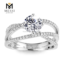 twist 14k gold solid lab grown diamond wedding ring for women newest designs 