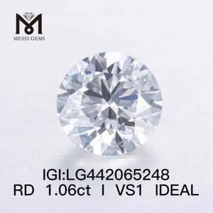 1.06CT I/VS1 round IDEAL lab grown diamond