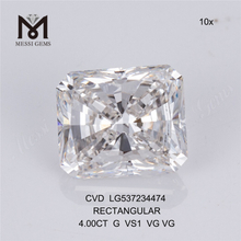 4CT RECTANGULAR white loose lab diamond G 4ct loose lab diamond wholesale orice