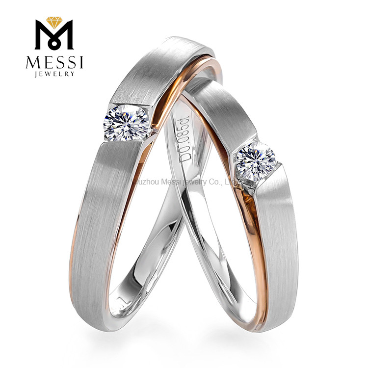 Fashion Design 14k 18k Lab Grown Diamond Marriage Wedding Couple Ring