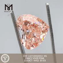 13.03CT HS FANCY VIVID PINK VVS2 diamantlaboratorier EX EX CVD LG715592553