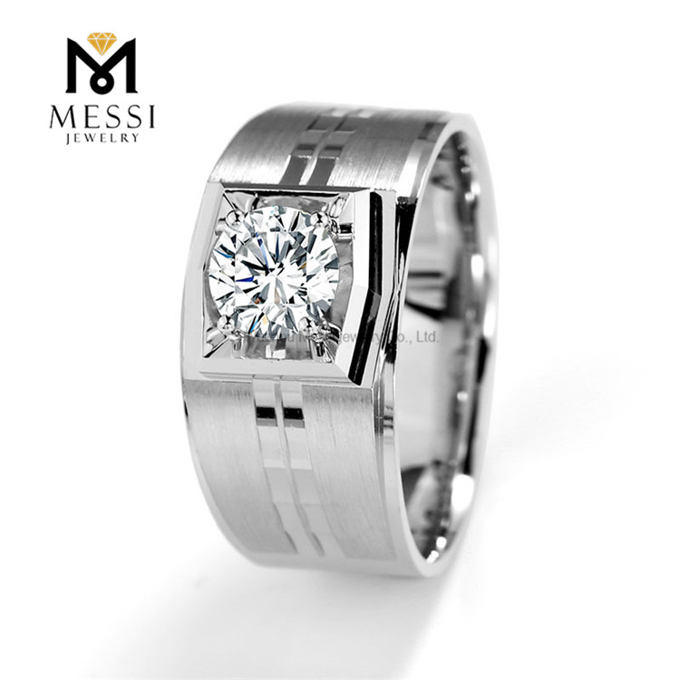 1 carat 18K gold fashion lab diamond ring for men
