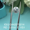 2.01 carat E VS1 Round lab grown diamond EX