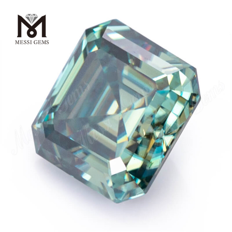 Loose Stones Factories Price Green Asscher Cut Loose Moisanite for Sale