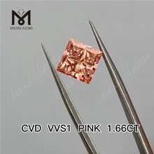 1.66ct synthetic pink SQ lab diamond cvd lab grown diamonds wholesale price