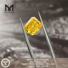 1.20ct Yellow Lab Diamond VS1 RECTANGULAR Cut lab diamond on sale LG534250295