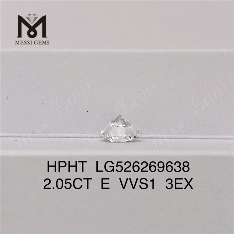 2.05CT E VVS1 3EX lab grown diamond HPHT Round lab diamond 