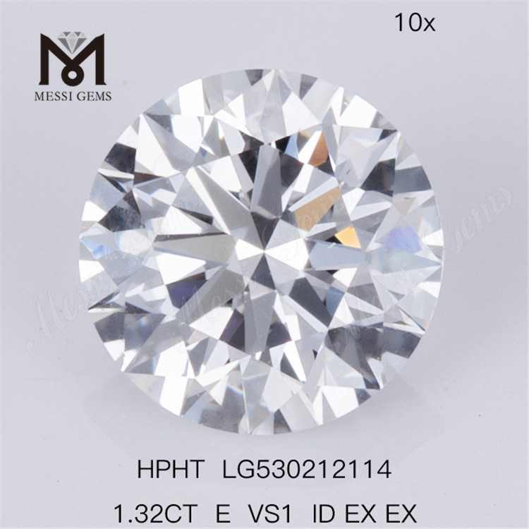 1.32CT E VS1 ID EX EX Round Loose Lab Diamond HPHT