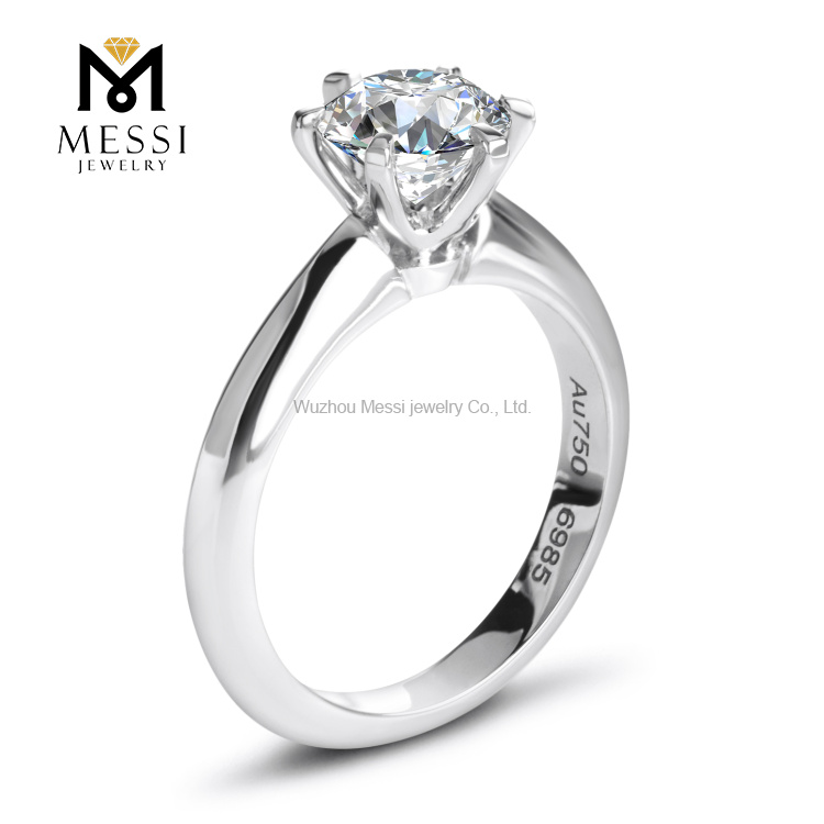 Lab Diamond Engagement Ring 10K 14K 18K White Gold HPHT CVD diamond jewelry Lab Grown Diamond Ring