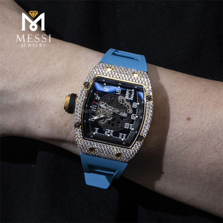 Pass Tester Custom D Color VVS Iced Out Moissanite Diamond Brand Watch