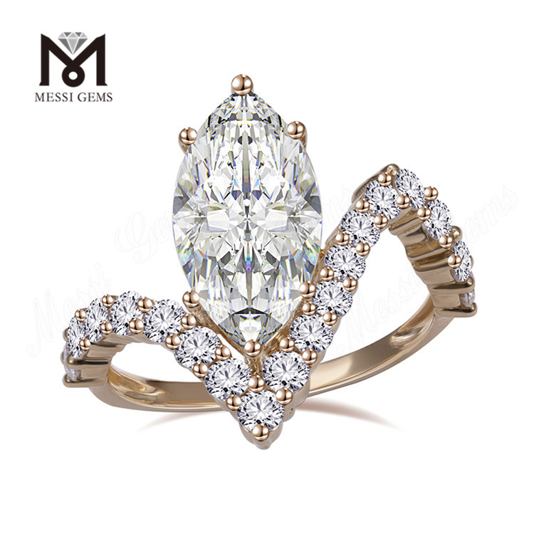 Unveiling the Timeless Beauty 4 carat lab diamond marquise engagement ring