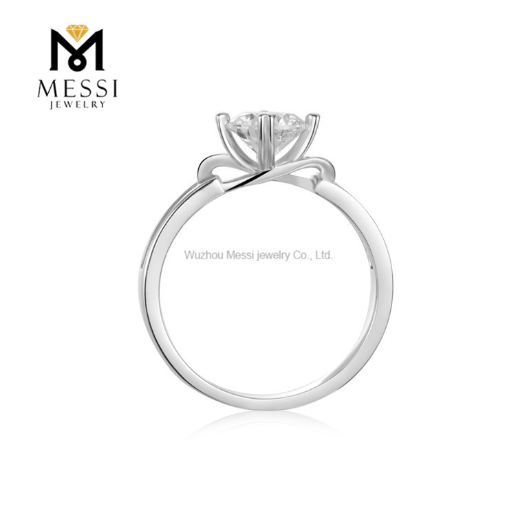 Hot sale 18k gold plated 925 sterling silver jewelry moissanite diamond engagement ring