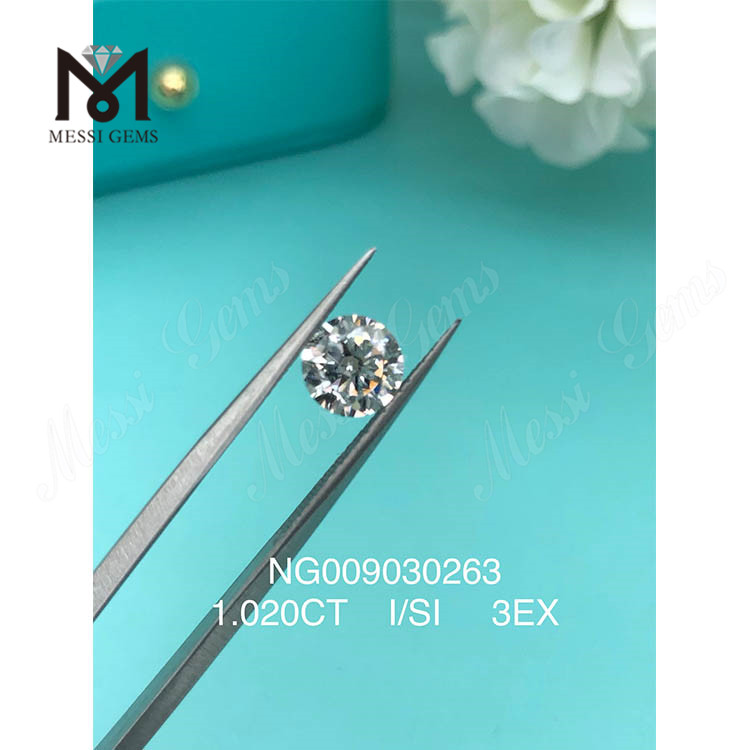 1.020ct Loose Gemstone Synthetic Diamond I SI EX Cut
