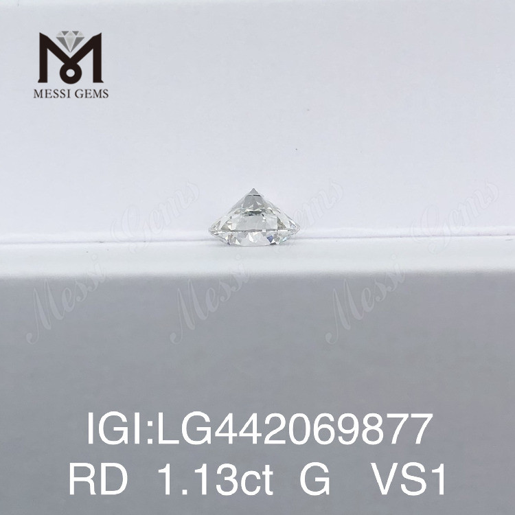 1.13 carat G VS1 Round BRILLIANT IDEAL 2EX lab created diamond