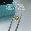 1.01ct FVY Square loose lab grown diamond EX VG