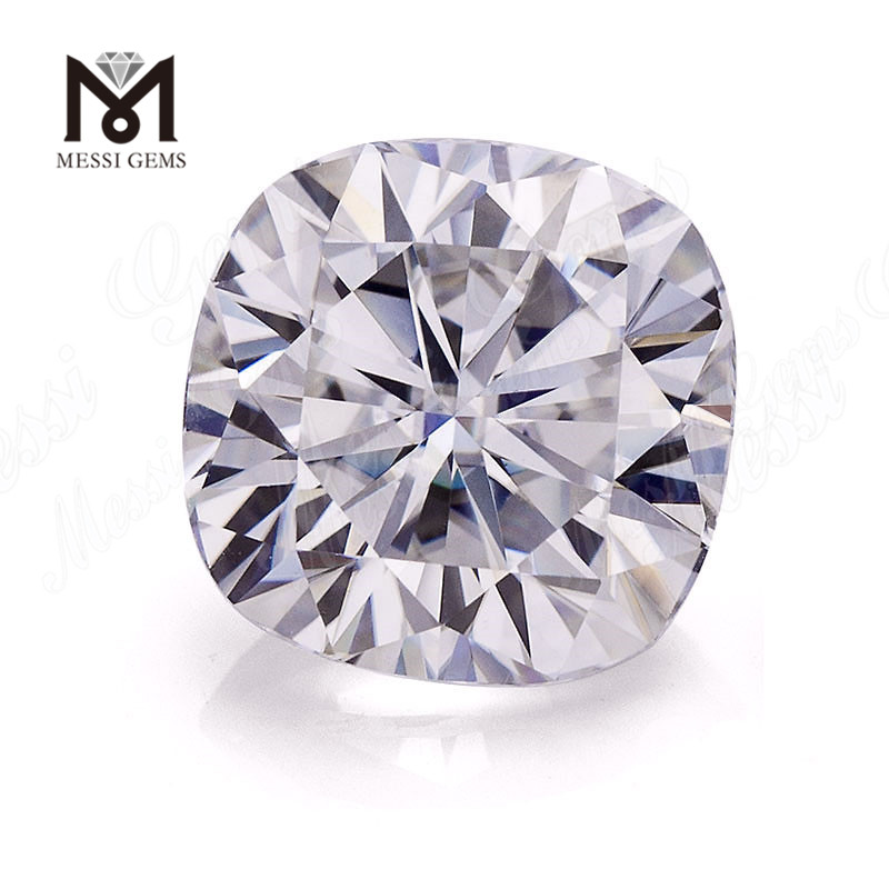 Synthetic diamond color play or fire Cushion cut Moissanite