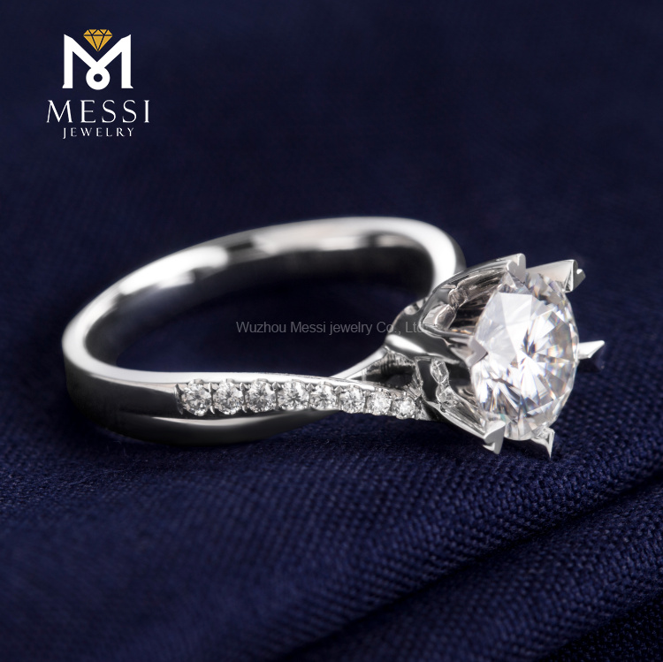 1.5ct moissanite ring wedding ring fashion Moissanite white gold rings for women