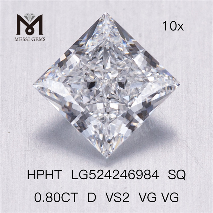 HPHT SQ D VS2 VG VG 0.80ct Lab Grown Diamond Wholesale Price