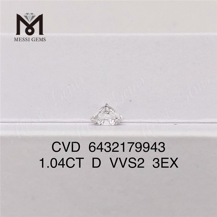 1.04CT D VVS2 3EX round Lab-grown Diamond CVD IGI