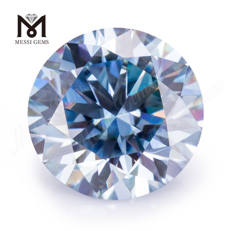 New Blue Round Shape Loose Gemstones Synthetic Moissanite for Jewelry