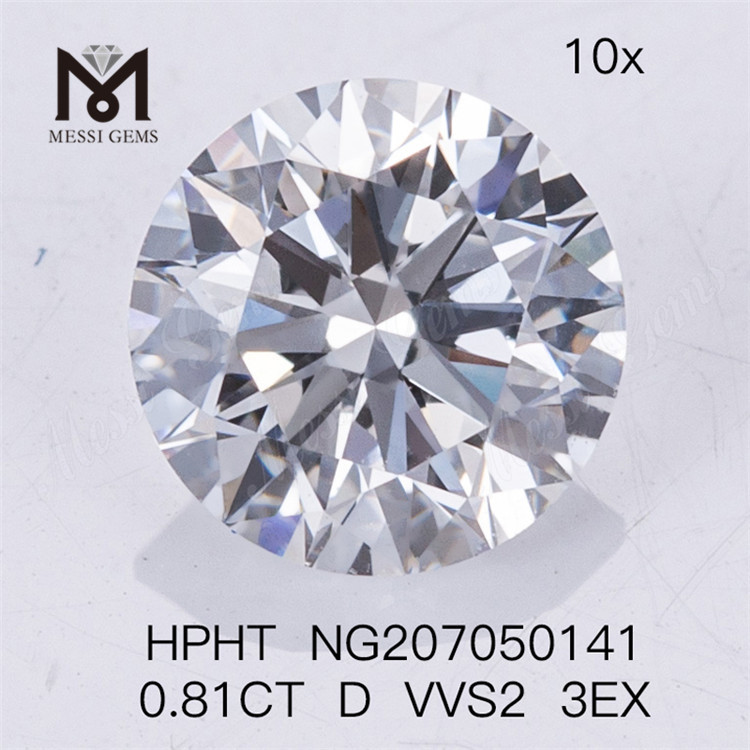 0.81CT HPHT Diamond D VVS2 3EX Lab Diamonds 