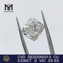 3.53CT G cvd lab diamond Cushion shape loose man made diamonds in stock