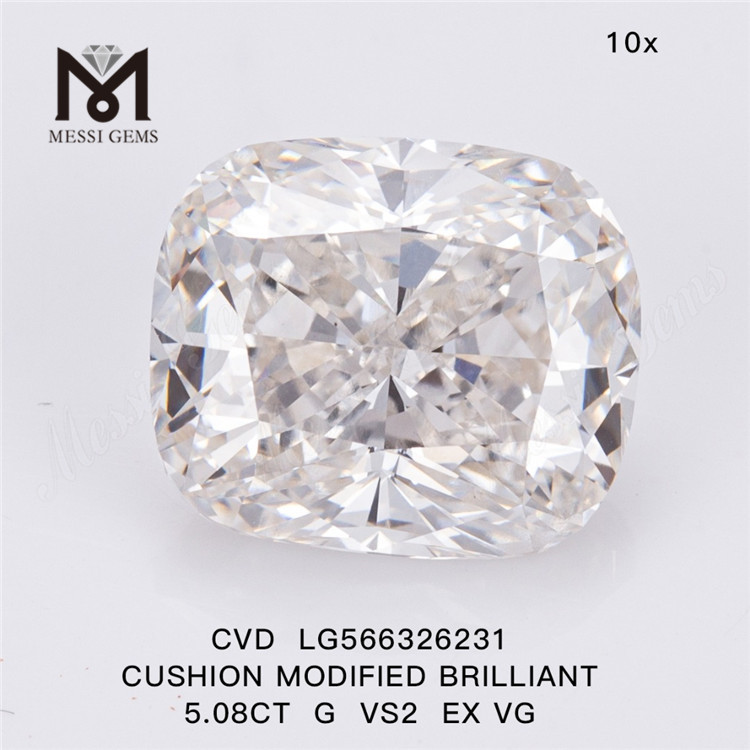 5.08CT G VS2 EX VG CUSHION artificial diamond price CVD LG566326231