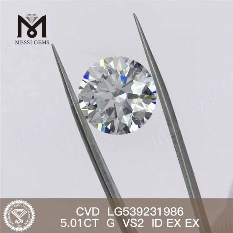 5.01CT G diamants cultivés en laboratoire prix de gros vs2 diamants synthétiques en vrac prix d'usine