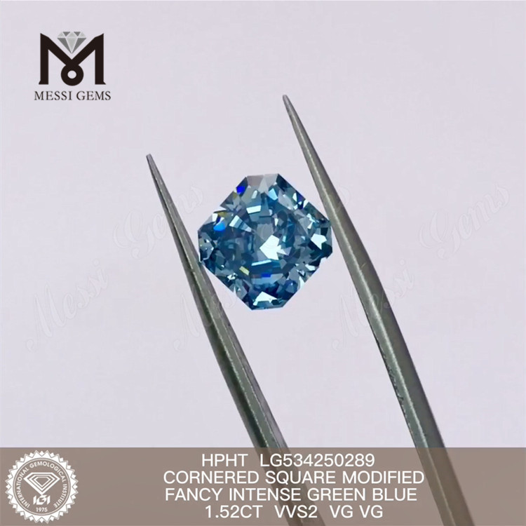 1.52CT VVS Green Blue Loose lab Diamonds HPHT Lab Grown Diamonds On sale LG534250289