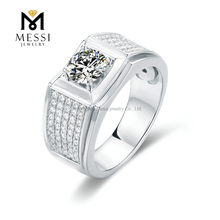 925 Sterling Silver Jewelry Man Ring in Silver Best Quality Moissanite Rings for Man