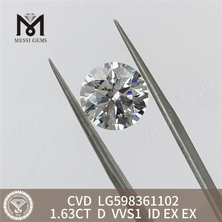 1.63CT D VVS1 ID EX EX Cvd Diamond Wholesale for Jewelry Designers丨Messigems LG598361102