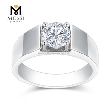 PT950 1 カラット ラボ グロウン ダイヤモンド メンズ ゴールド ウェディング リング - ゴールドの永遠の愛