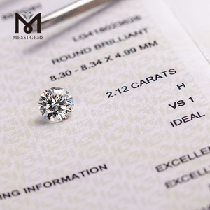 2.12ct H/VS1 3EX IGI certificate synthetic diamond for making ring factory wholesale lab grown diamond 