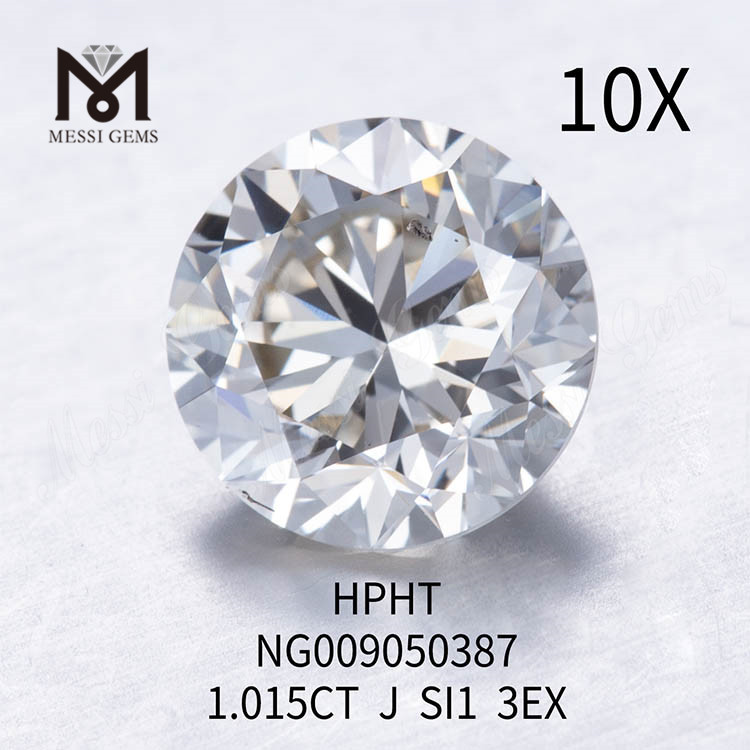 1.015CT J white Lab Grown Diamond stone round shape SI1