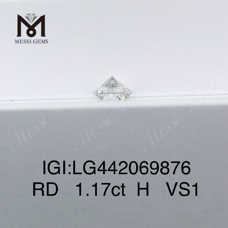 1.17 carat H VS1 IDEAL Round BRILLIANT lab diamond